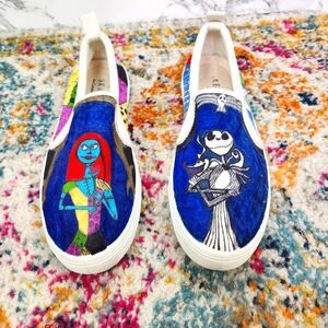 Sketchers Memory Foam Slip On Sneakers with Nightmare Before Christmas Size 8.5